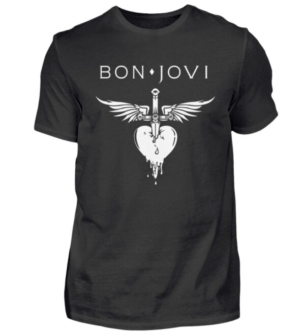 Bon Jovi Heart - Men Basic Shirt-16