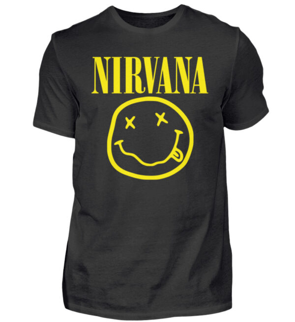 Nirvana Smiley - Men Basic Shirt-16