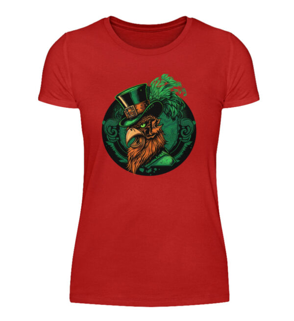 St. Patricks Day Rooster - Women Basic Shirt-4
