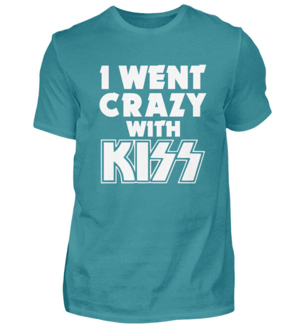 I went crazy with Kiss - Men Basic Shirt-1096