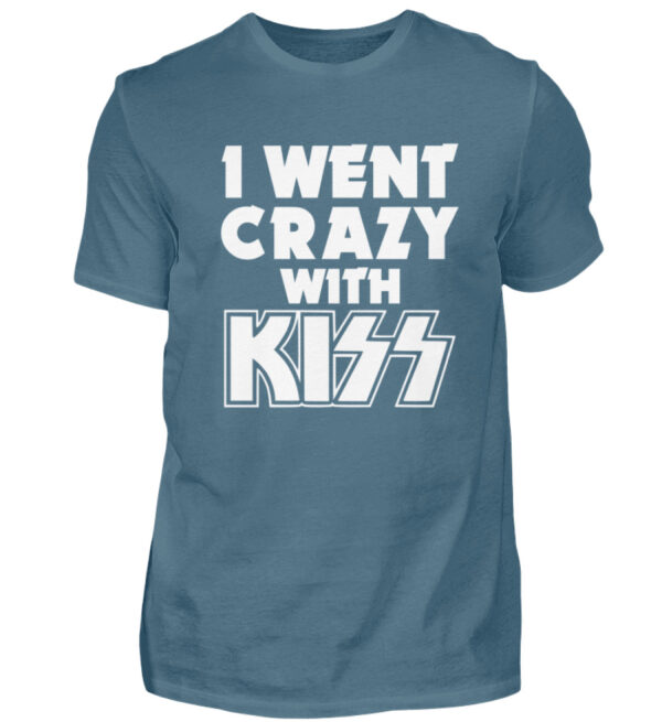 I went crazy with Kiss - Men Basic Shirt-1230