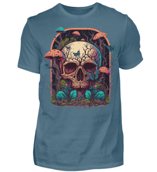 Mushroom Skulls - Men Basic Shirt-1230