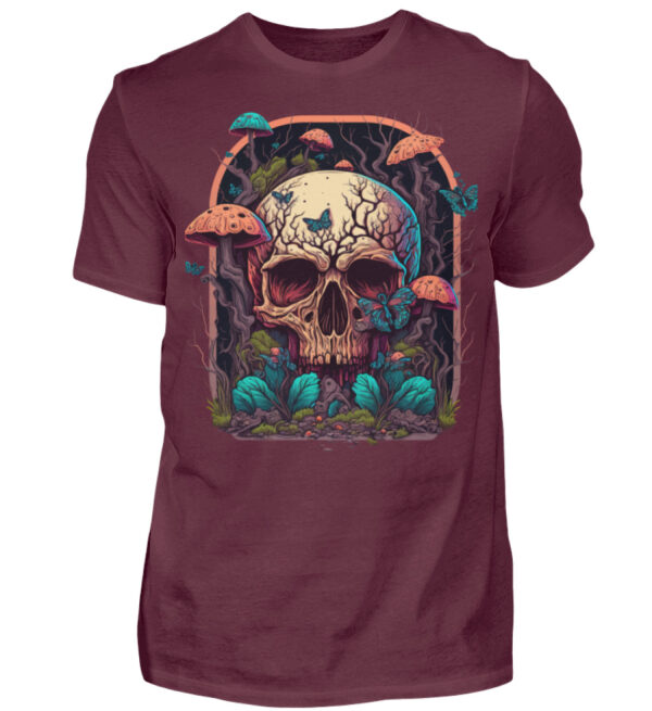 Mushroom Skulls - Men Basic Shirt-839