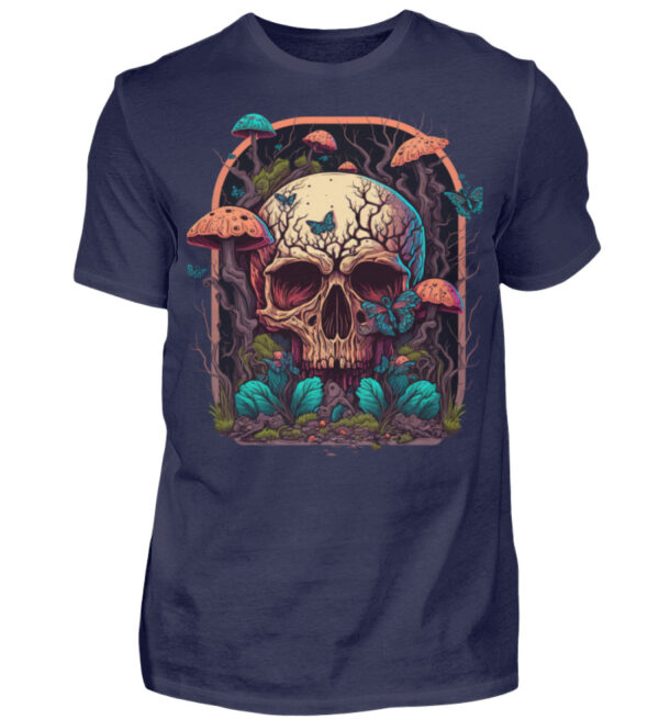 Mushroom Skulls - Men Basic Shirt-198