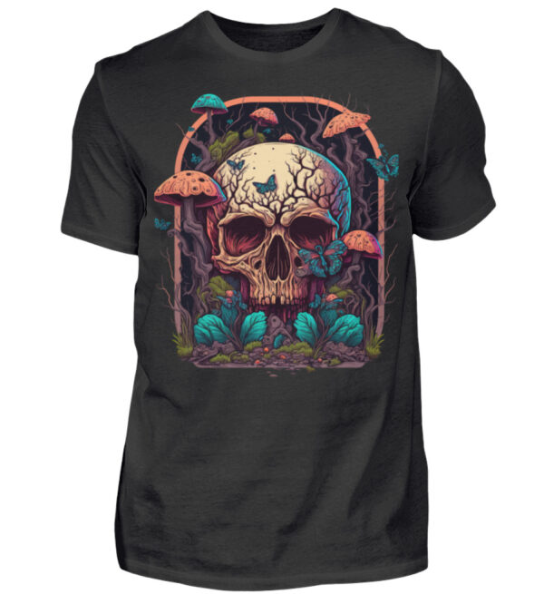 Mushroom Skulls - Men Basic Shirt-16