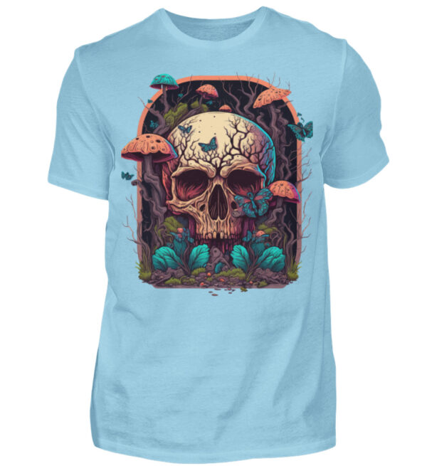 Mushroom Skulls - Men Basic Shirt-674