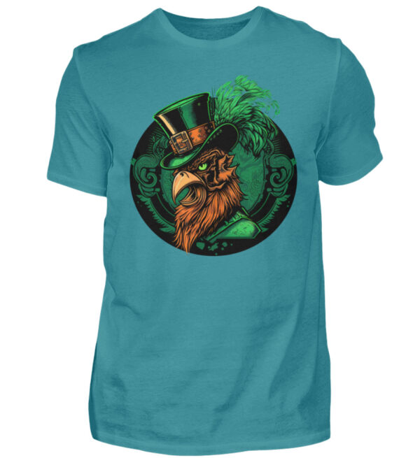 St. Patricks Day Rooster - Men Basic Shirt-1096